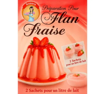 Nouara Flan Fraise 112g | x4